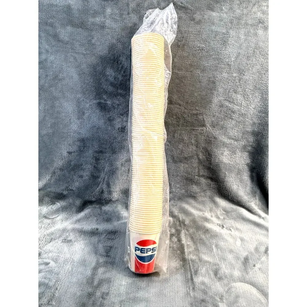 Vintage Pepsi Cola Dixie Cold Paper Cups 9oz 100ct NOS Sealed Retro Collectibles